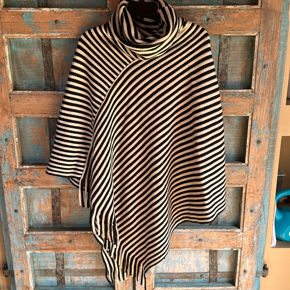 Striped poncho